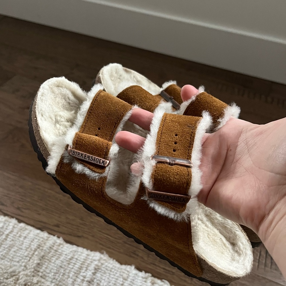 Birkenstock Arizona shearling sandals, mini color size eu 38